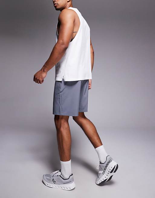 4505 Icon 7 Inch Quick Dry Training Shorts With Zip Pockets In Grey