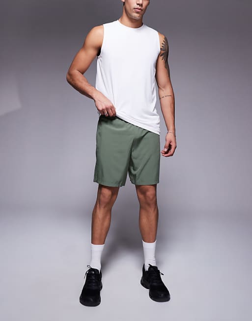4505 Icon 7 Inch Quick Dry Training Shorts With Zip Pockets 2 Pack In Black And Khaki
