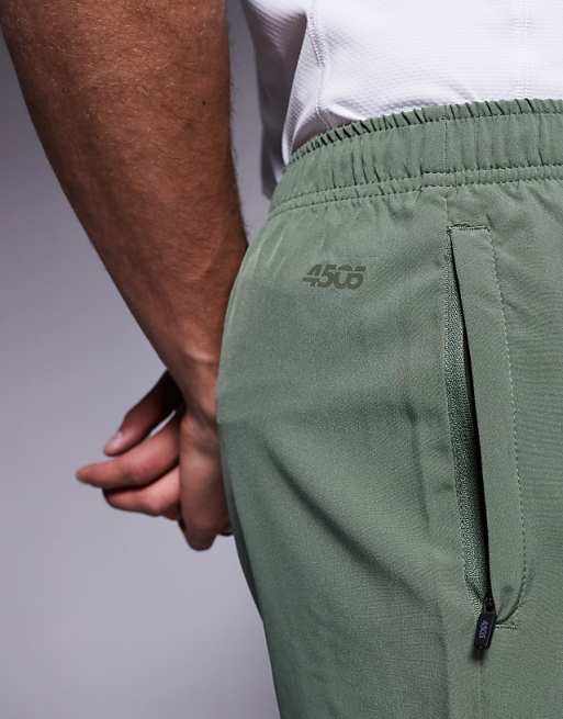 4505 Icon 7 Inch Quick Dry Training Shorts With Zip Pockets 2 Pack In Black And Khaki