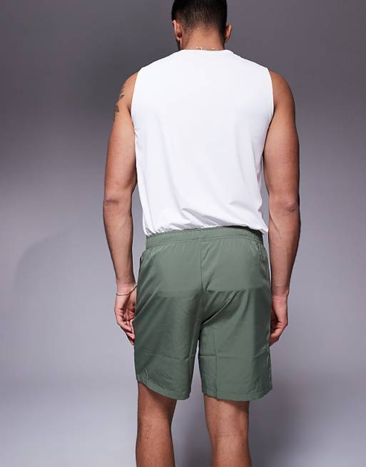 4505 Icon 7 Inch Quick Dry Training Shorts With Zip Pockets 2 Pack In Black And Khaki