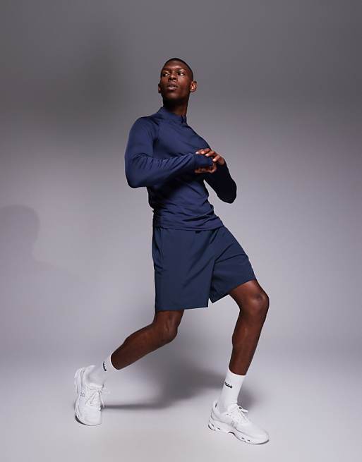 4505 Icon 7 Inch Quick Dry Training Shorts With Zip Pockets In Deep Navy