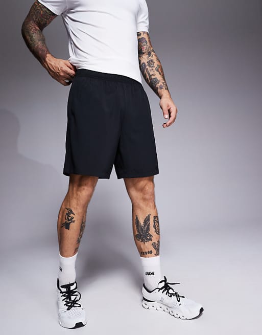 4505 Icon 7 inch quick dry training shorts with zip pockets in black