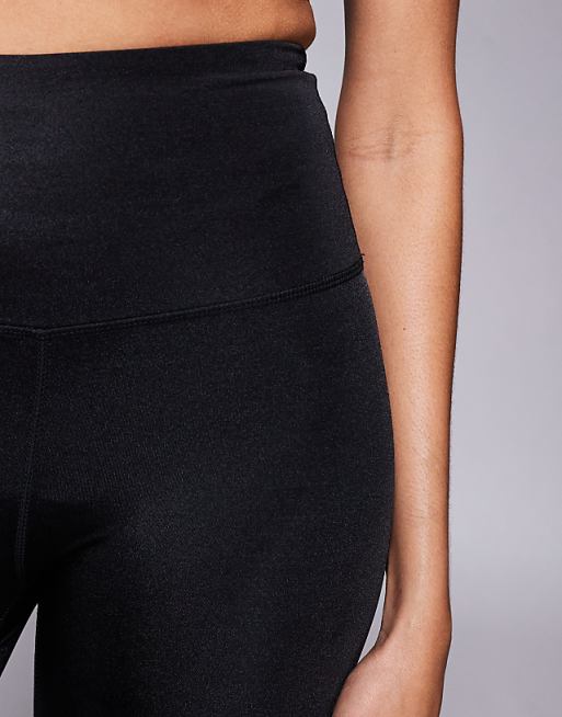 4505 Icon Active Bum Sculpt High Waist Gym Legging With Inner Pocket In Black Sheen