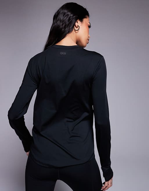 4505 Icon Active Quick Dry Long Sleeve Running Top In Black