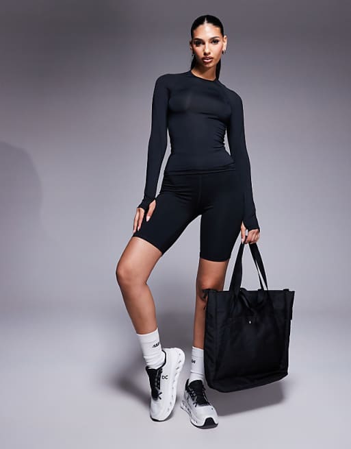 4505 Icon Active Quick Dry Slim Fit Long Sleeve Top In Black