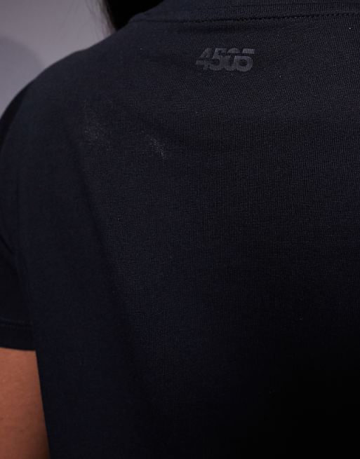 4505 Icon Cotton Boxy T-shirt With Quick Dry Finish In Black