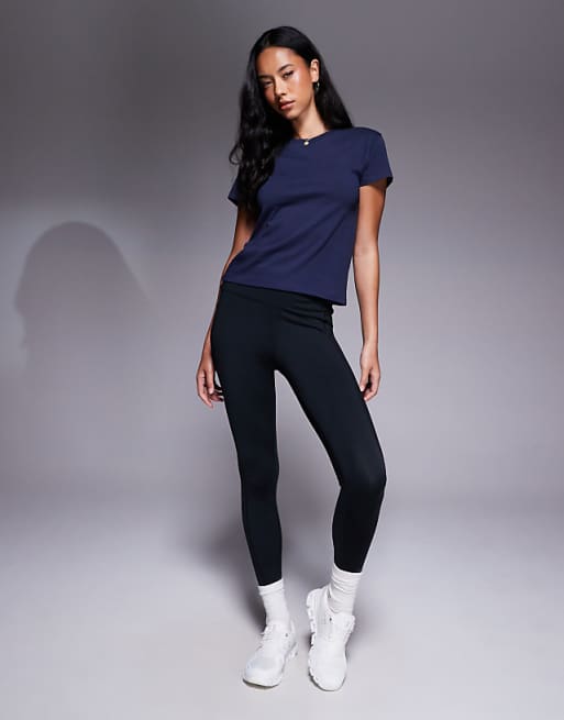4505 Icon Cotton Boxy T-shirt With Quick Dry Finish In Midnight Navy