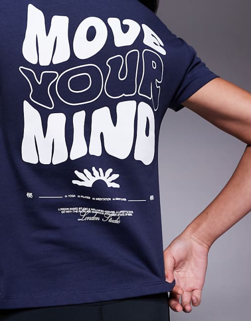 4505 Icon Cotton Boxy T-shirt With Quick Dry Finish In Midnight Navy