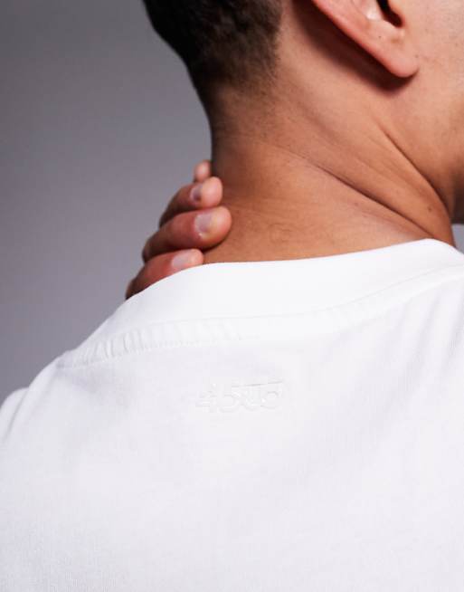 4505 Icon Cotton Drop Armhole Training Vest With Quick Dry Finish In White