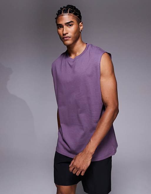 4505 Icon cotton oversized pump training tank with quick dry finish in heather
