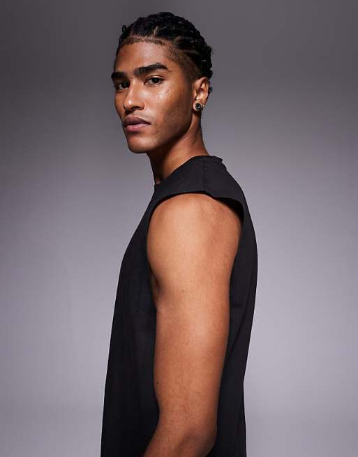 4505 Icon Cotton Oversized Pump Training Tank With Quick Dry Finish In Washed Brown