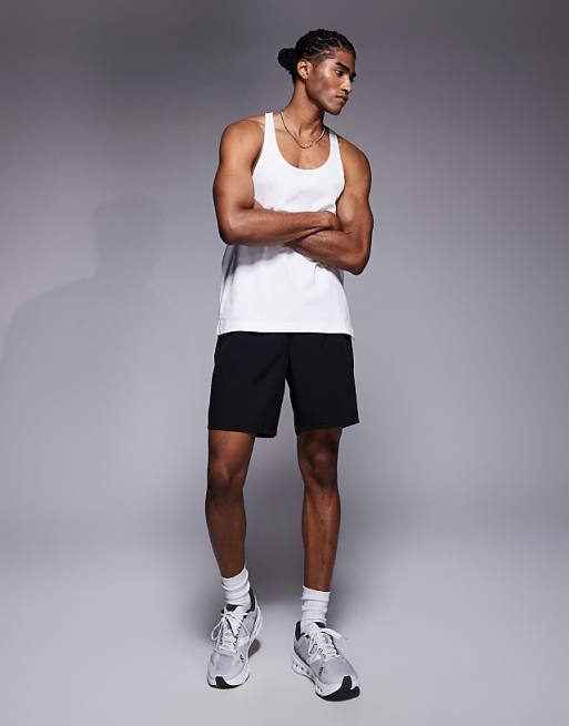 4505 Icon Cotton Stringer Vest With Quick Dry Finish In White