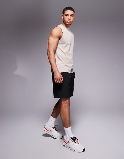 4505 Icon Cotton Training Vest With Quick Dry Finish In Stone