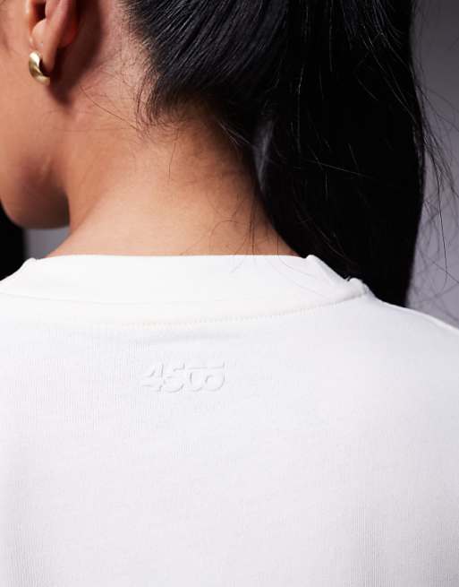 4505 Icon Heavyweight Cotton Oversized T-shirt With Quick Dry Finish In Vintage White