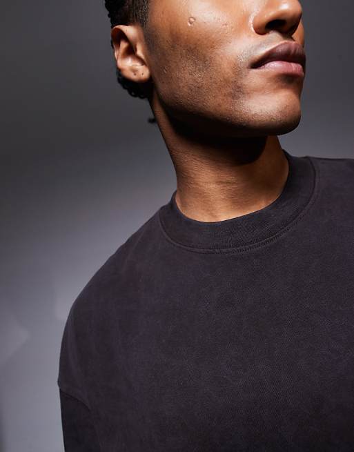 4505 Icon Heavyweight Cotton Oversized T-shirt With Quick Dry Finish In Washed Brown