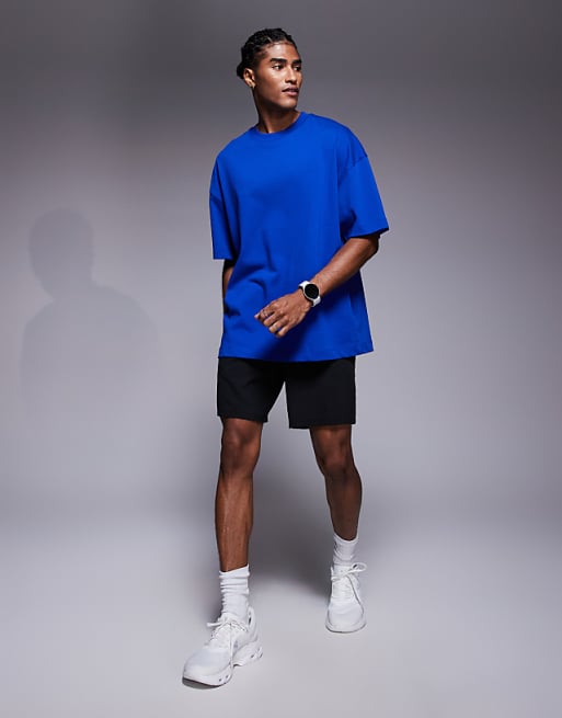 4505 Icon Heavyweight Cotton Oversized T-shirt With Quick Dry Finish In Cobalt Blue
