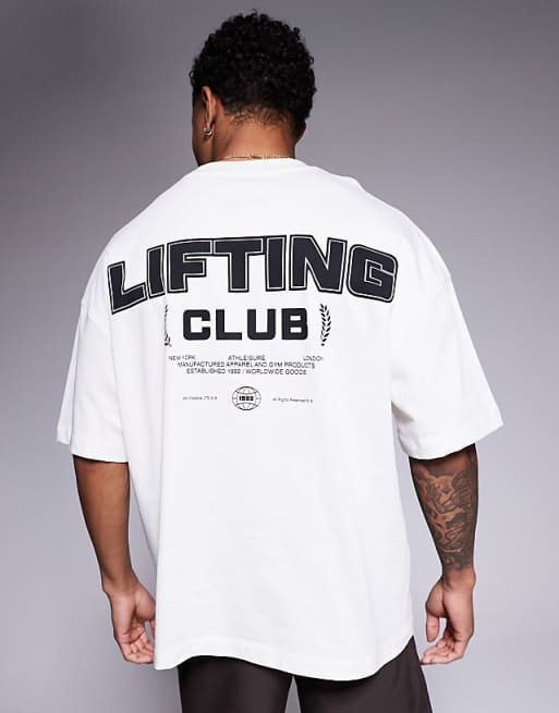 4505 Icon heavyweight cotton oversized t-shirt with quick dry finish in off white