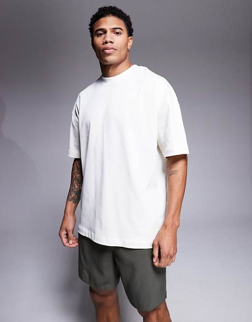 4505 Icon Heavyweight Cotton Oversized T-shirt With Quick Dry Finish In Off White