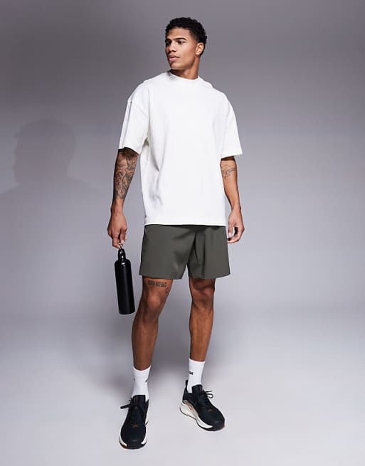 4505 Icon heavyweight cotton oversized t-shirt with quick dry finish in off white