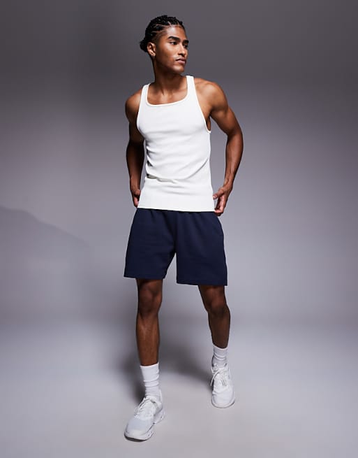 4505 Icon heavyweight cotton sweat shorts with quick dry finish in navy