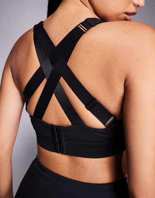 4505 Icon High Support Active Sports Bra With Removable Padding In Black