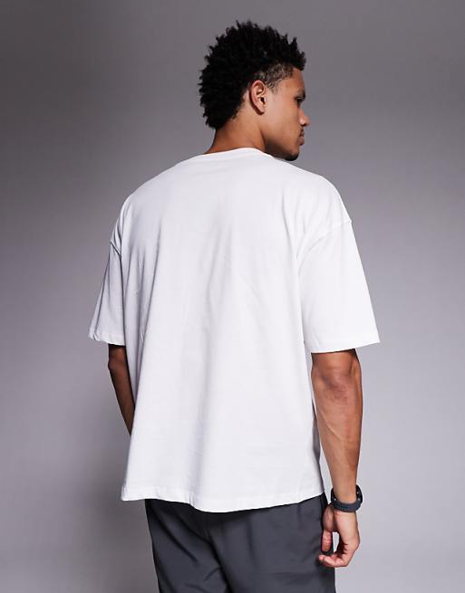 4505 Icon Oversized Cotton Quick Dry Training T-shirt In White