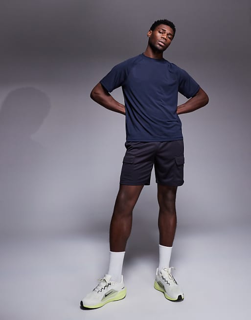4505 Icon Performance Jersey Oversized Boxy Training T-shirt In Midnight Navy