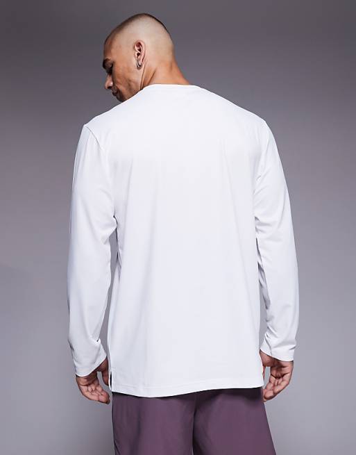 4505 Icon Quick Dry Mesh Long Sleeve Training T-shirt In White
