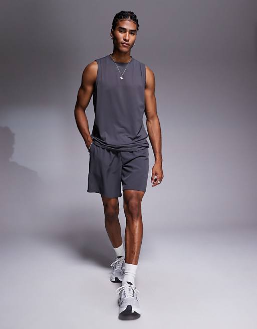 4505 Icon Quick Dry Mesh Training Tank 2 Pack In Graphite And White