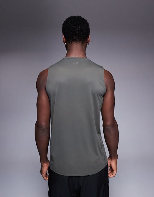 4505 Icon Quick Dry Mesh Training Tank In Dark Green