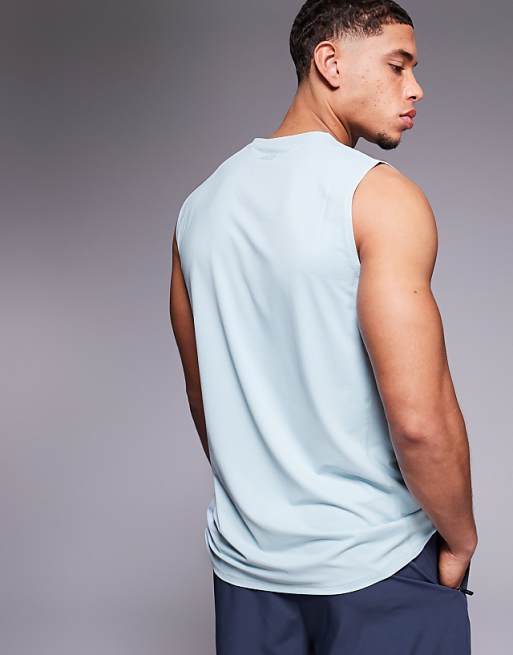 4505 Icon Quick Dry Mesh Training Tank In Pale Blue