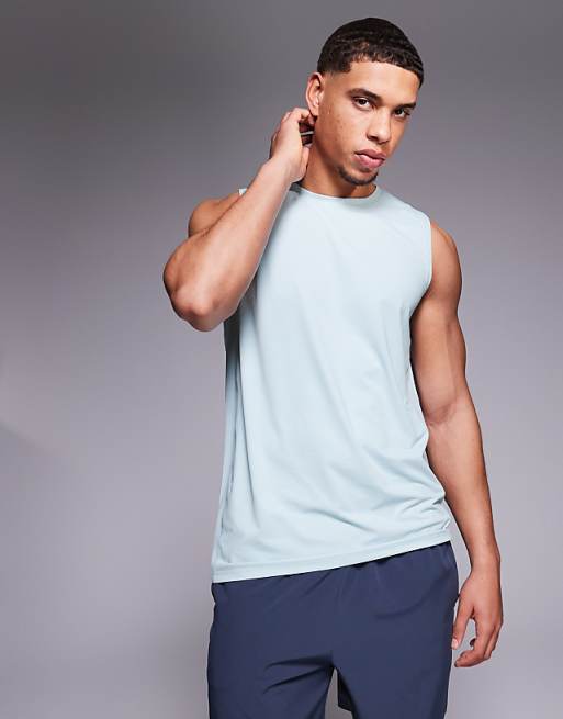 4505 Icon quick dry mesh training tank in pale blue