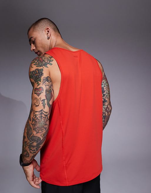 4505 Icon Quick Dry Mesh Training Vest With Racer Back In Red