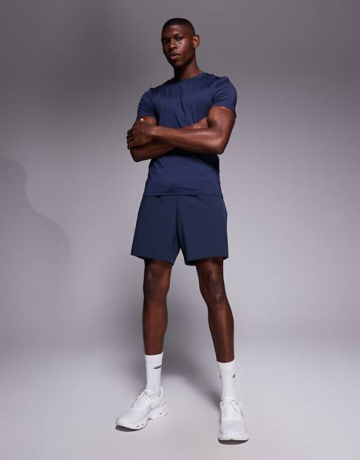 4505 Icon Quick Dry Muscle Fit Training T-shirt In Deep Navy