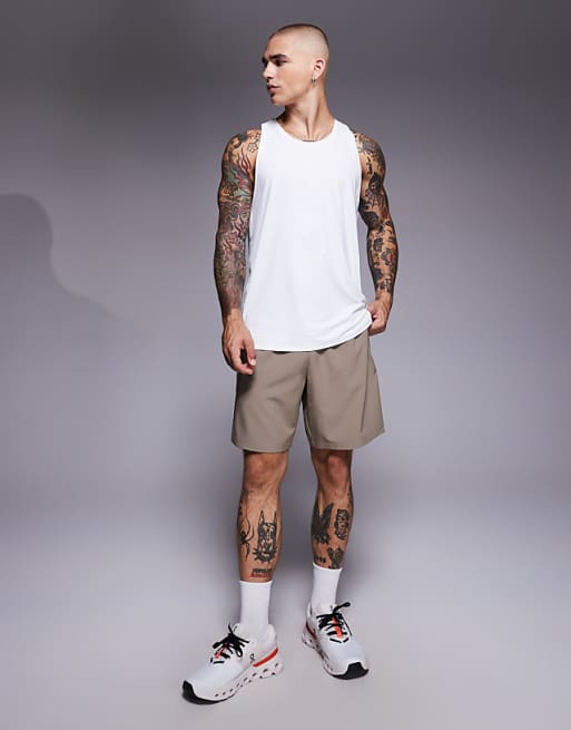 4505 Icon Quick Dry Training Vest With Racer Back In White