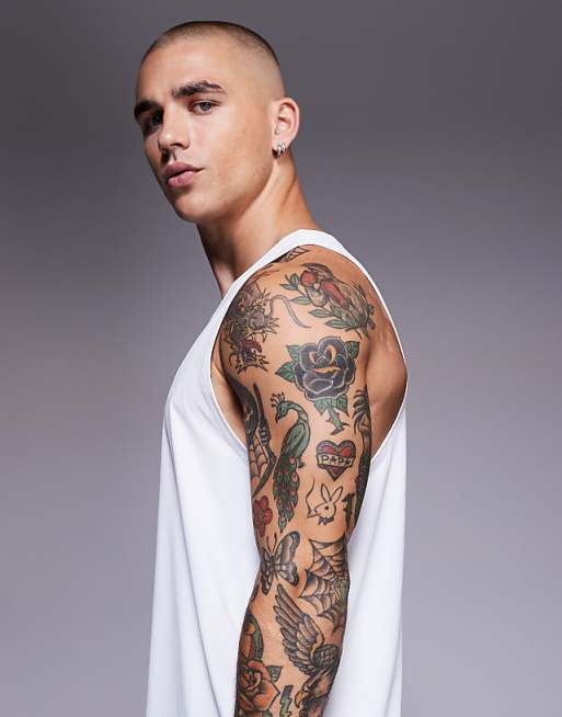 4505 Icon Quick Dry Training Vest With Racer Back In White