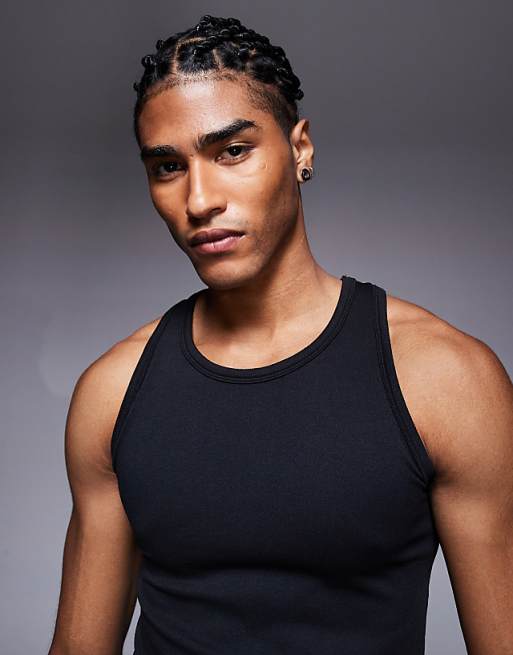 4505 Icon Seamless Rib Slim Fit Vest In Black