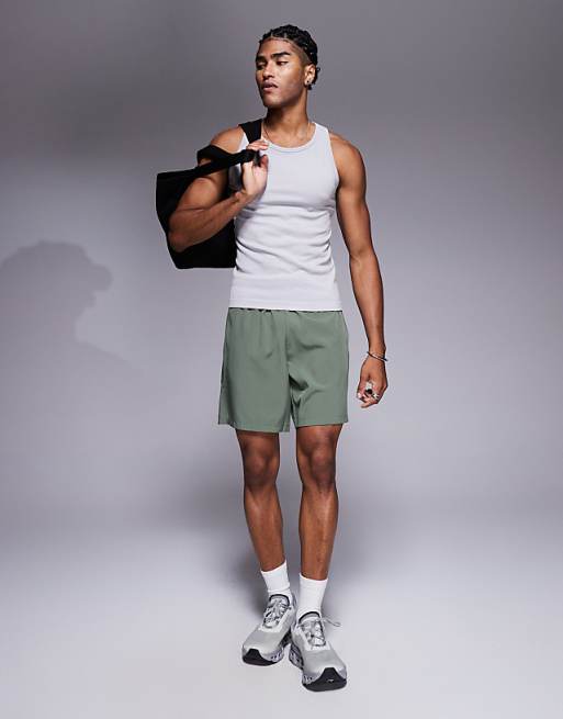 4505 Icon Seamless Rib Slim Fit Vest In Grey