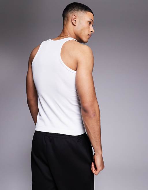 4505 Icon Seamless Rib Slim Fit Vest In White