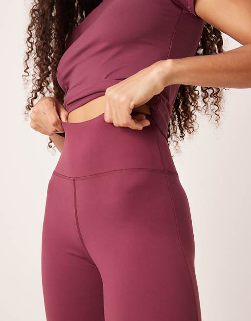 4505 Icon Soft Touch High Waist Slim Kick Yoga Legging In Mulberry