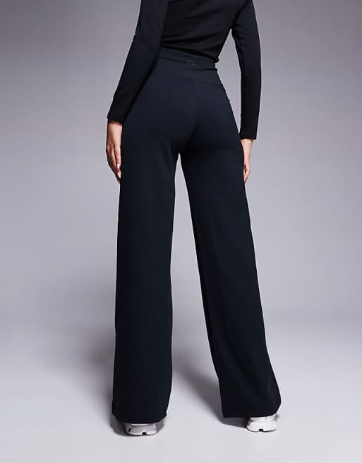 4505 Icon soft touch high waist wide leg dance pant in black