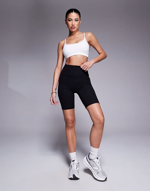 4505 Icon Soft Touch Light Support Sports Bra With Adjustable Straps In White