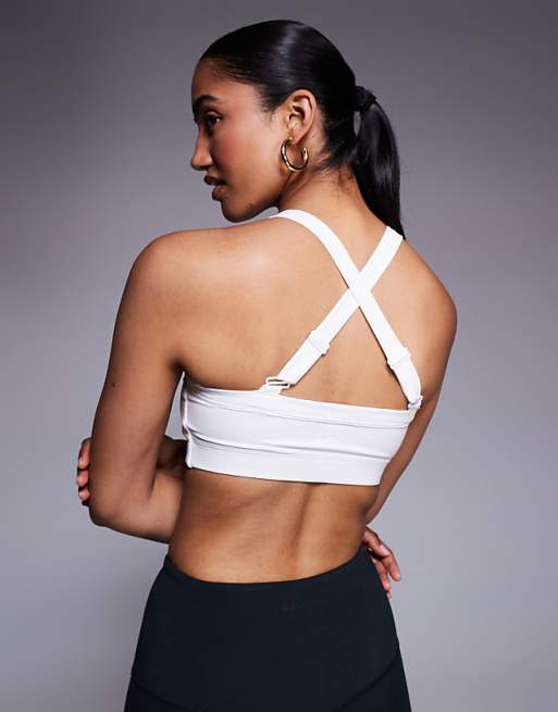4505 Icon Soft Touch Medium Support Soft Touch Square Neck Sports Bra In White