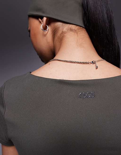 4505 Icon Soft Touch V Neck Performance Baby T-shirt In Dark Olive