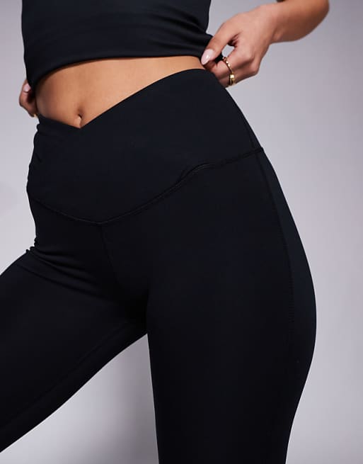 4505 Icon Soft Touch Wrap Waist Yoga Legging In Black