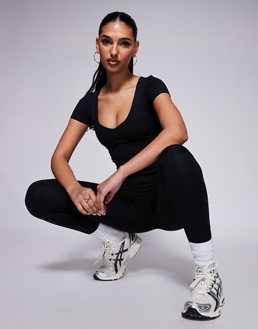 4505 Icon Soft Touch Wrap Waist Yoga Legging In Black