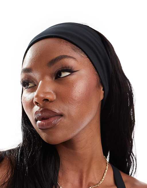 4505 Icon Soft Touch Yoga Wide Headband In Black