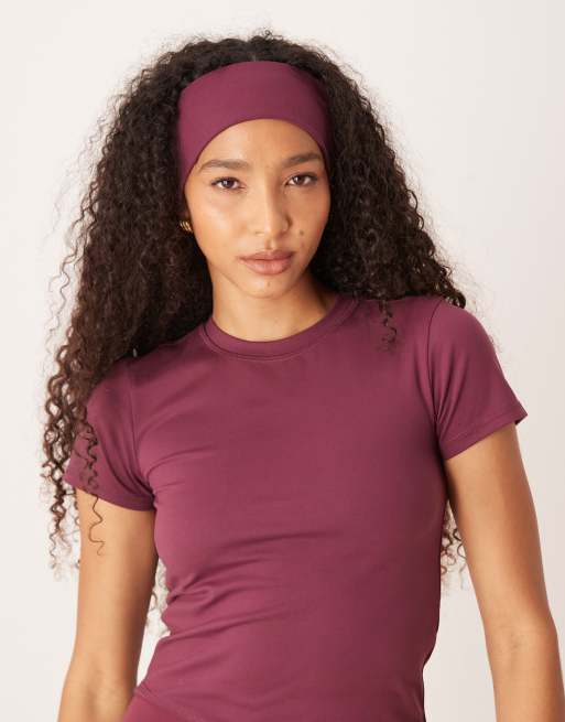 4505 Icon Soft Touch Yoga Wide Headband In Mulberry