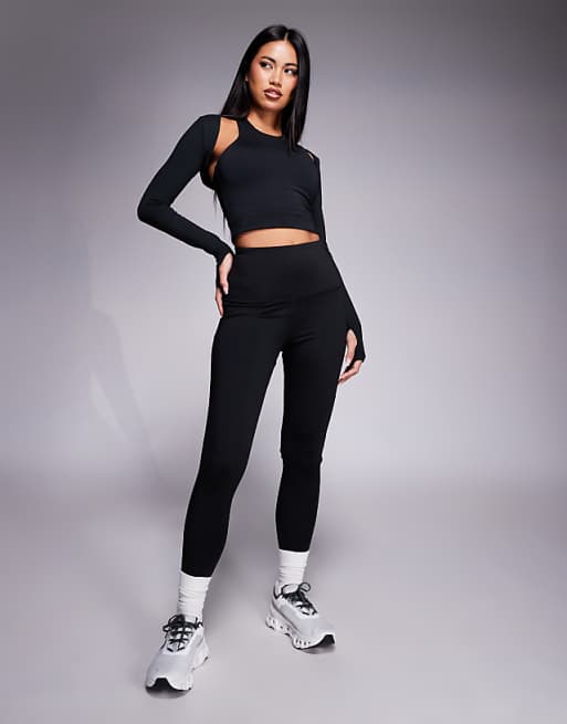 4505 Icon thermal high waist running leggings in black