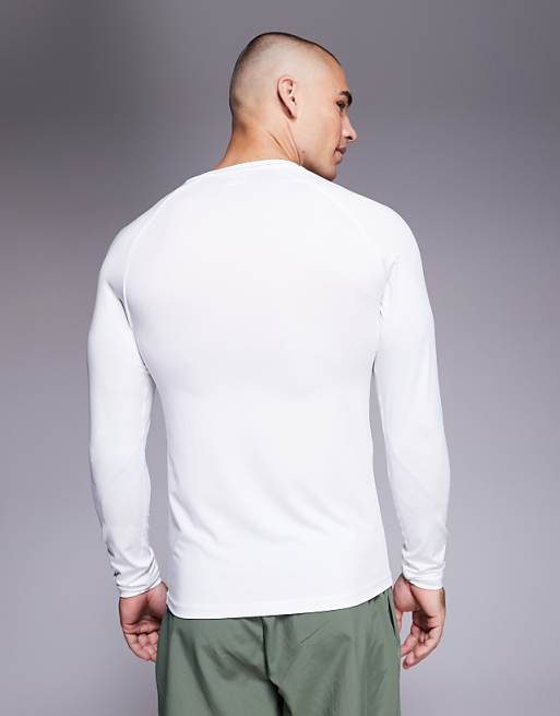 4505 Icon Training Long Sleeve Muscle Fit Base Layer In White